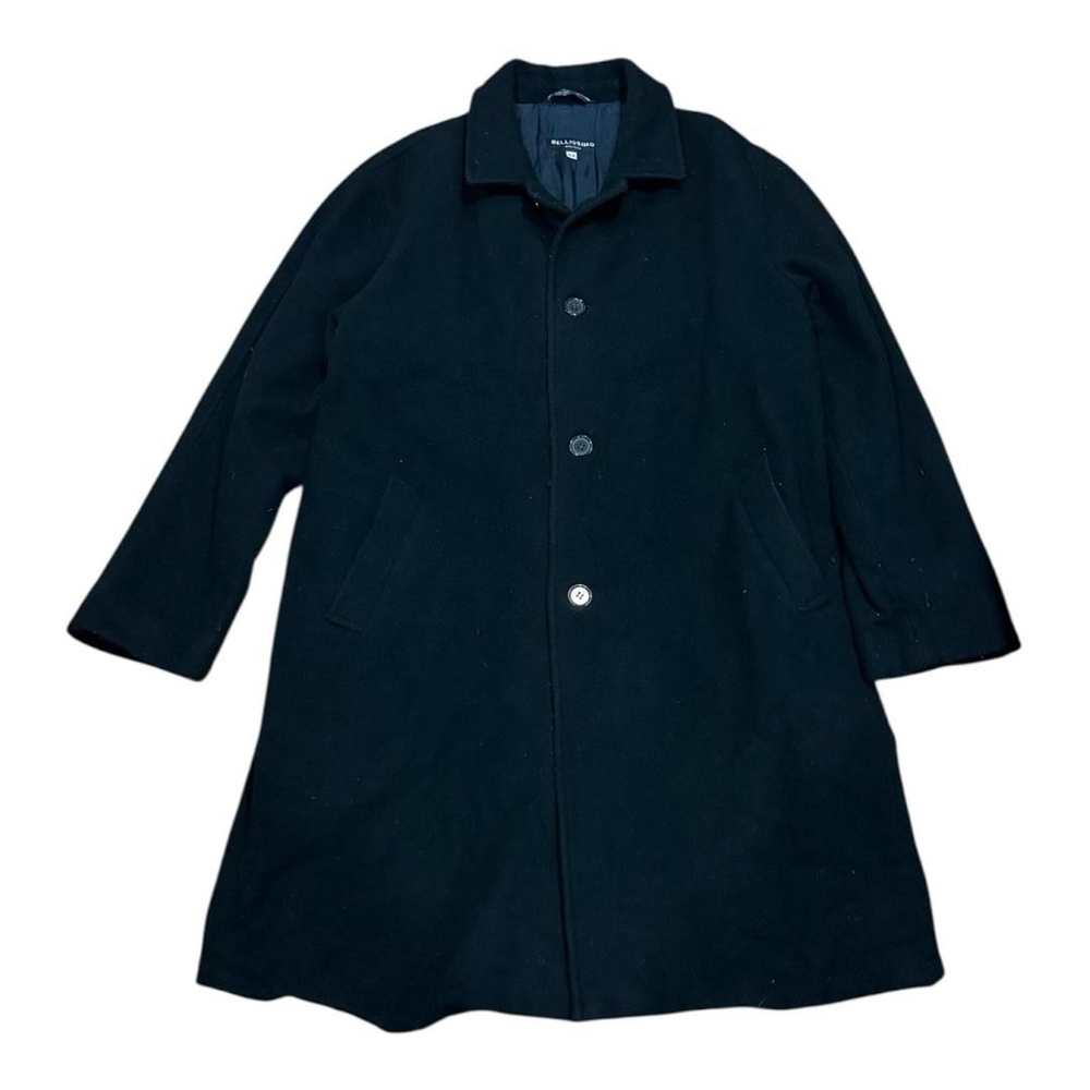 Bellissimo Coat Womens 44 Black Giorgio Topcoat Single Breasted Lined Classic